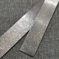40X5X0.5CM 58HRC Damascus Steel Knife Billets DIY Knife Making Raw Material Sandwich VG10 Fixed Blade Folding Knife Blanks Bar