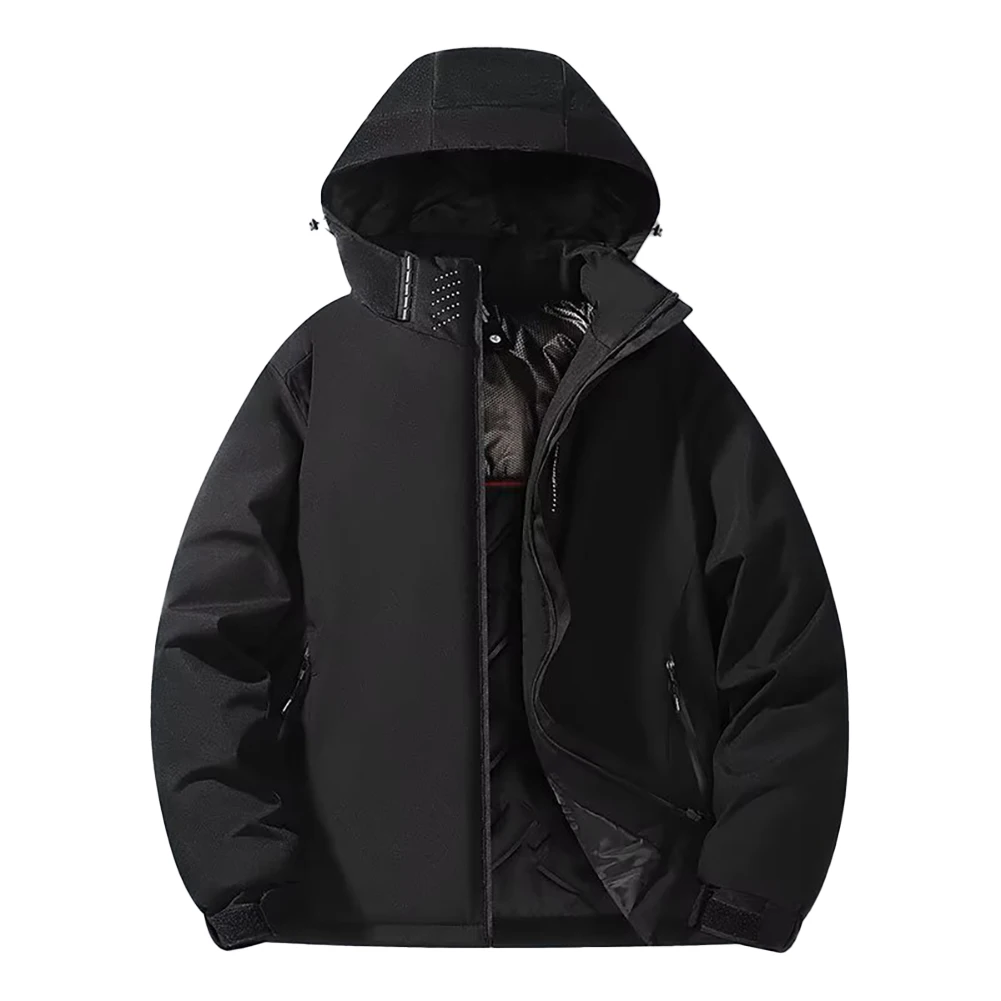 

Graphene Jacket Hiking Jacket Casual Outing Casual Style Daily Wear Fall, Winter Hooded Neckline Long Sleeve Removable Liner