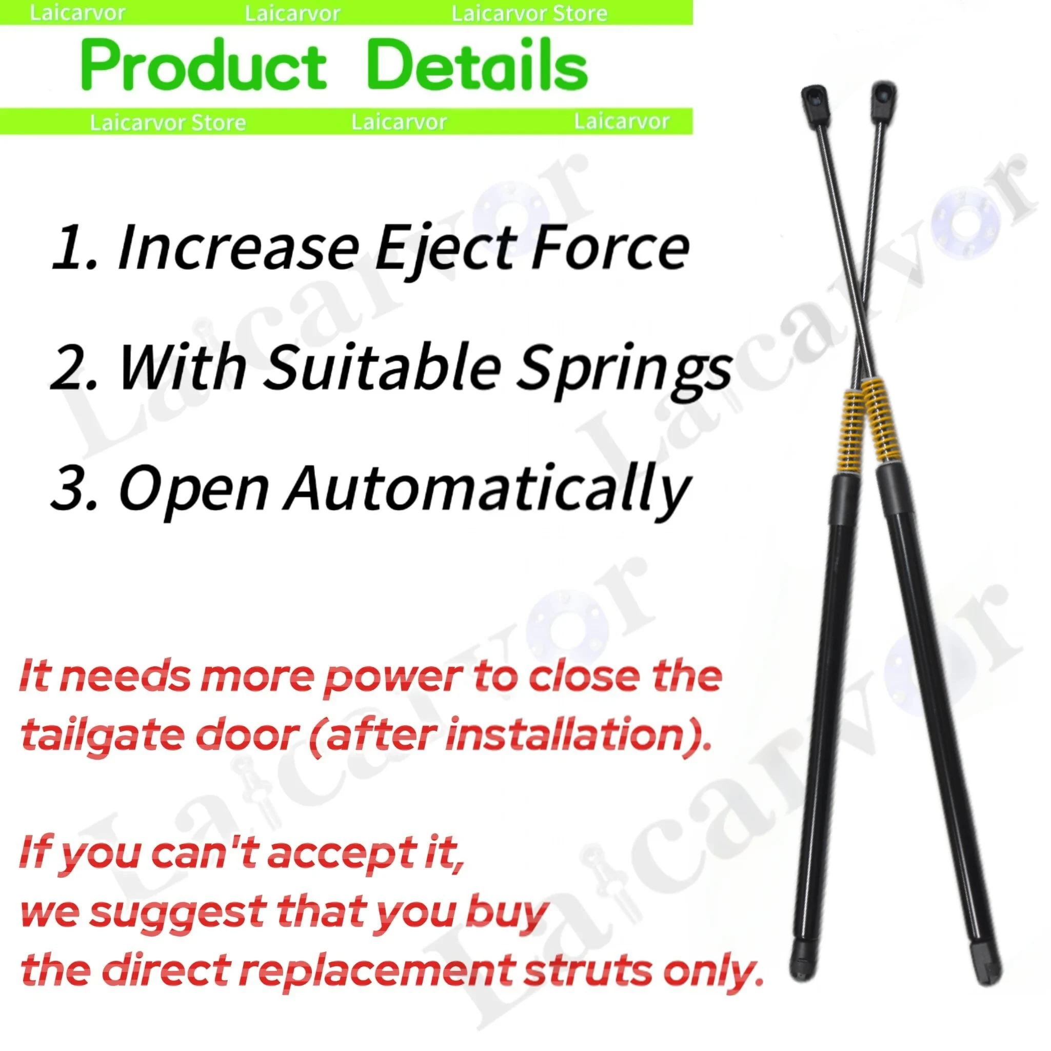 لفورد كا (B420) 2008-2016 هاتشباك الباب الخلفي الجذع السيارات الدعامات مع الينابيع التمهيد الخلفي التلقائي الغاز الربيع صدمة #6