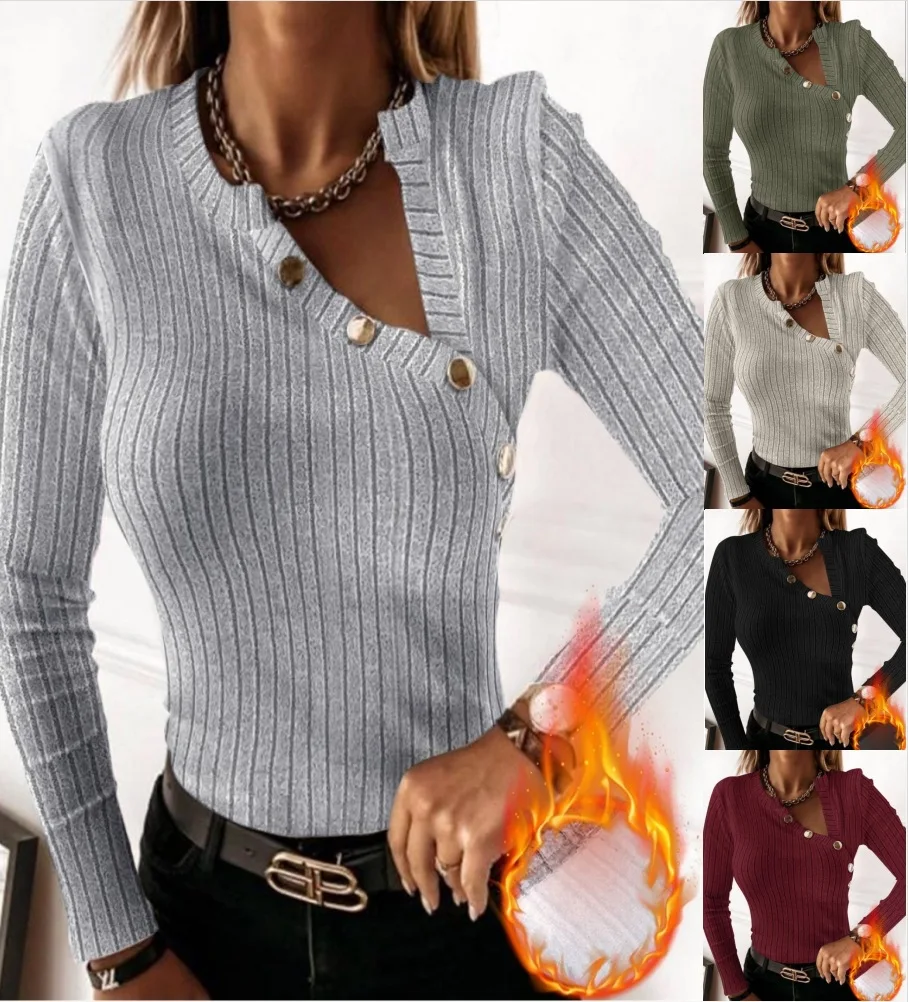 Autunno delle nuove donne camicia con bottoni sociali lavoro d\'ufficio camicetta bianca top camicie a maniche lunghe per le donne Blusa Mujer Moda