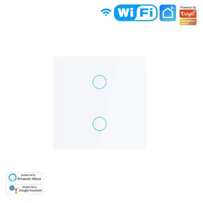 Wifi Smart Light Switch Glass Screen Touch Panel Voice Control Wireless Wall Switches Remote With Alexa Google Home 1/2/3/4 Gang