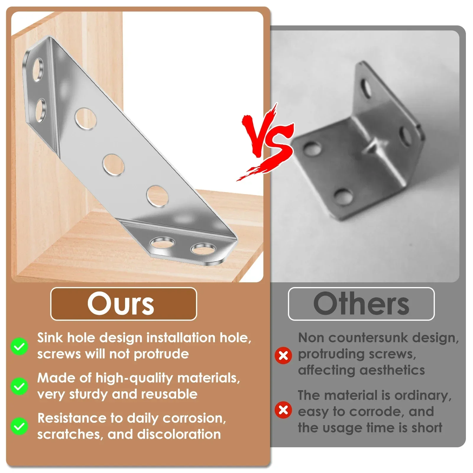 30 قطعة مجموعة موصل ركن الأثاث المعادن شبه منحرف ركيزة زاوية مثلث دعامة زاوية كرسي درج الرف دعم مشترك