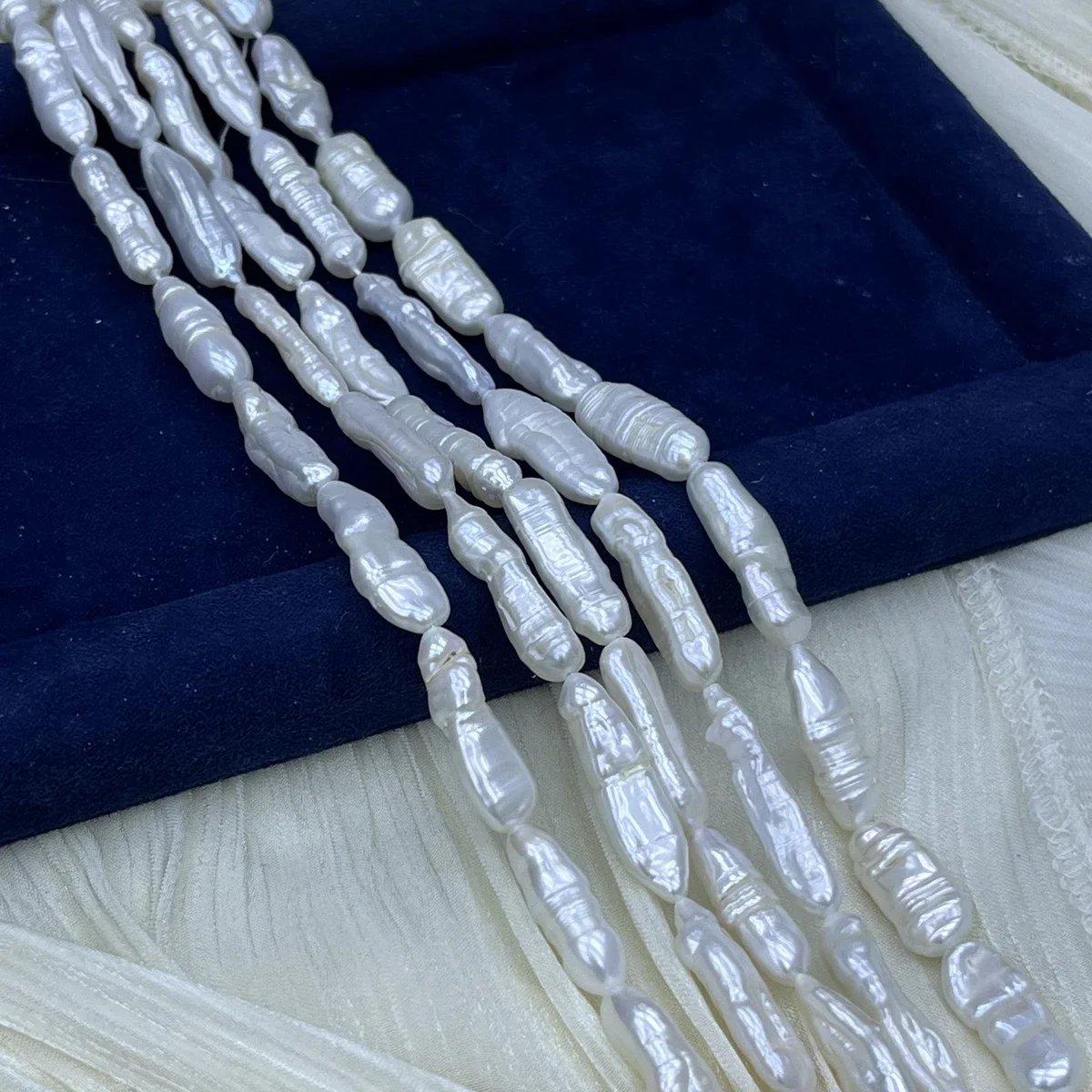

8x25mm AAAA Natural Freshwater Long Strip Shape Baroque Pearl Bead Jewelry Make DIY Necklace Bracelet Accessories Gift Wedding