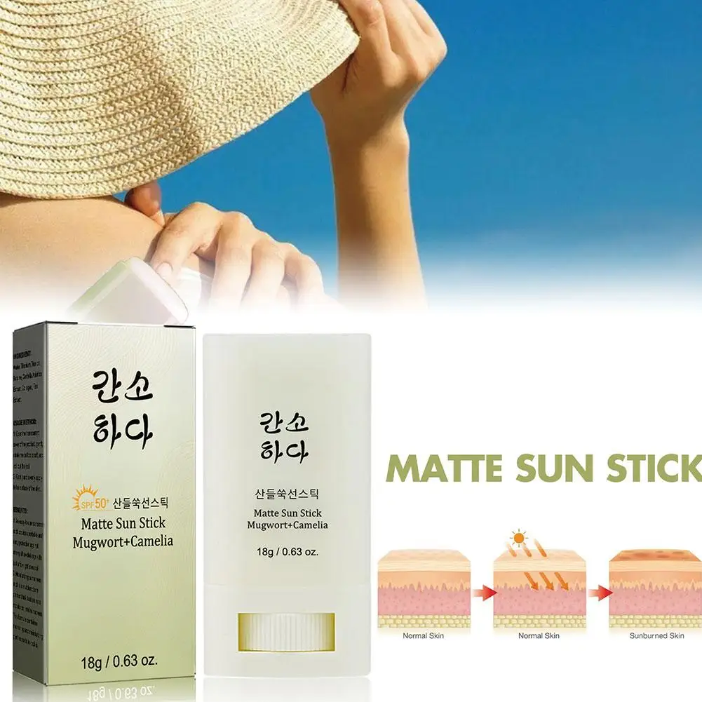 Face Sunscreen in Bar Solar Blocker Matte Sun Stick Moisturizing Non Greasy SPF50+ Protector UV Cream Whitening Korean Product