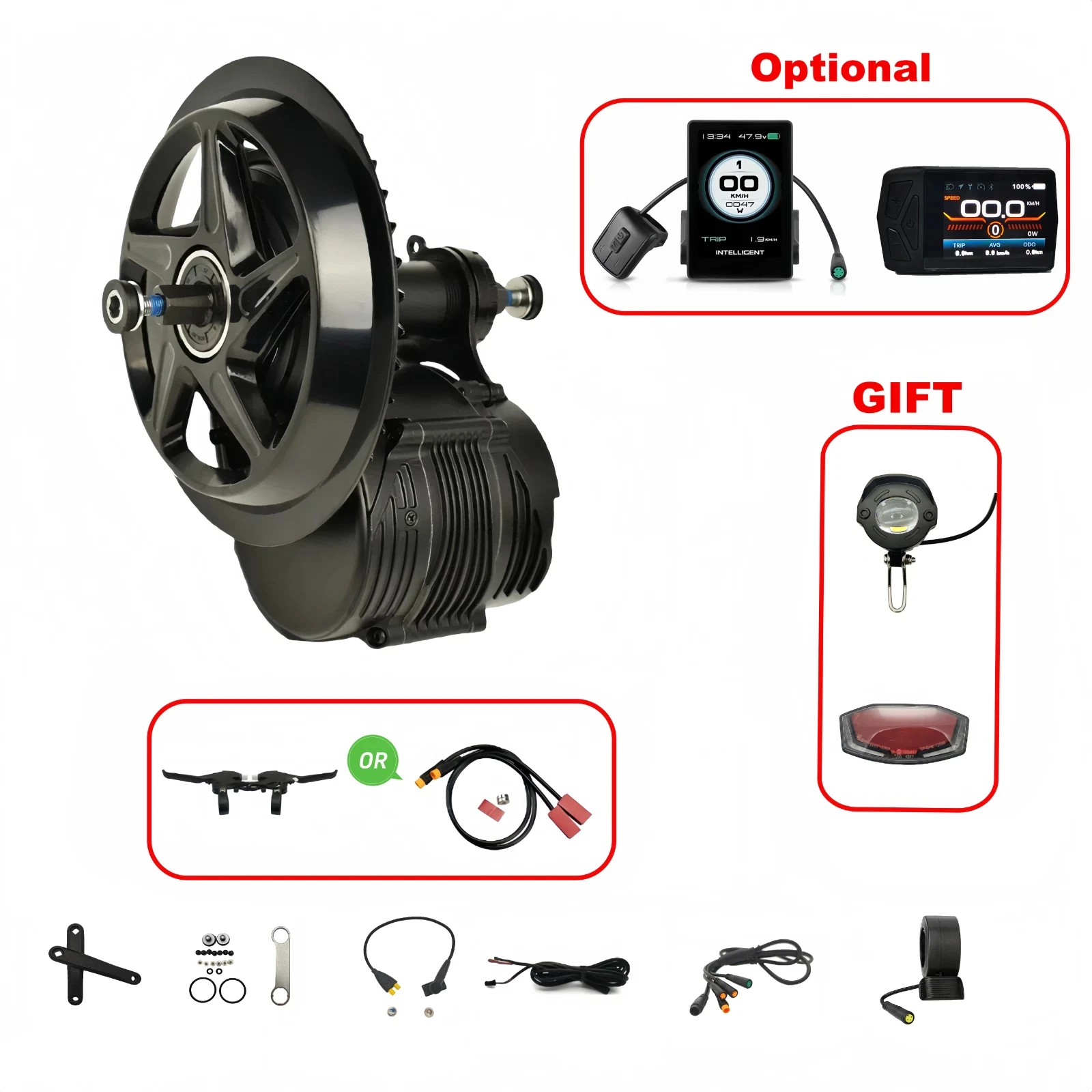 

Tongsheng TSDZ8 48V 500W 750W Mid Drive Motor eBike Conversion Kit with Torque Sensor Electric Bicycle