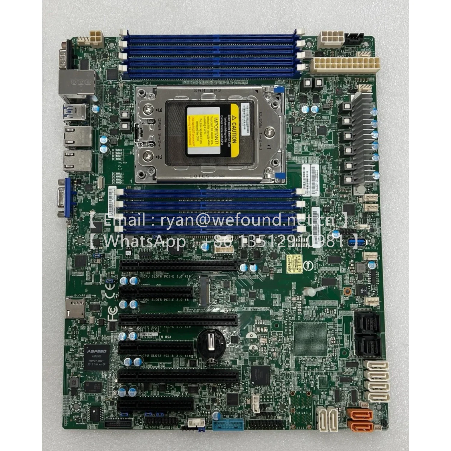 H11SSL-i for Supermicro Motherboard EPYC 7001/7002 Series Processor ECC DDR4 16 SATA3 Dual Gigabit Ethernet LAN Ports