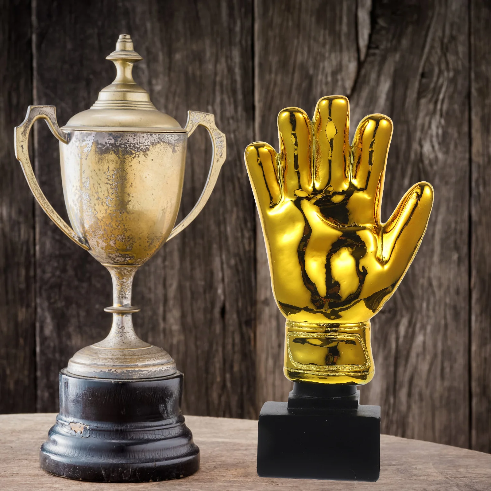 Racing Gloves Award Trophy Cup Golden Ball Goalkeeper Children Trophies for Reward