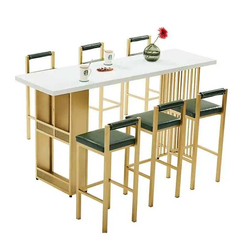 

Simple Solid Wood Bar Tables Nordic Restaurant Bar Table and Chairs Against The Wall Bar Furniture Home Kitchen High Bar Table