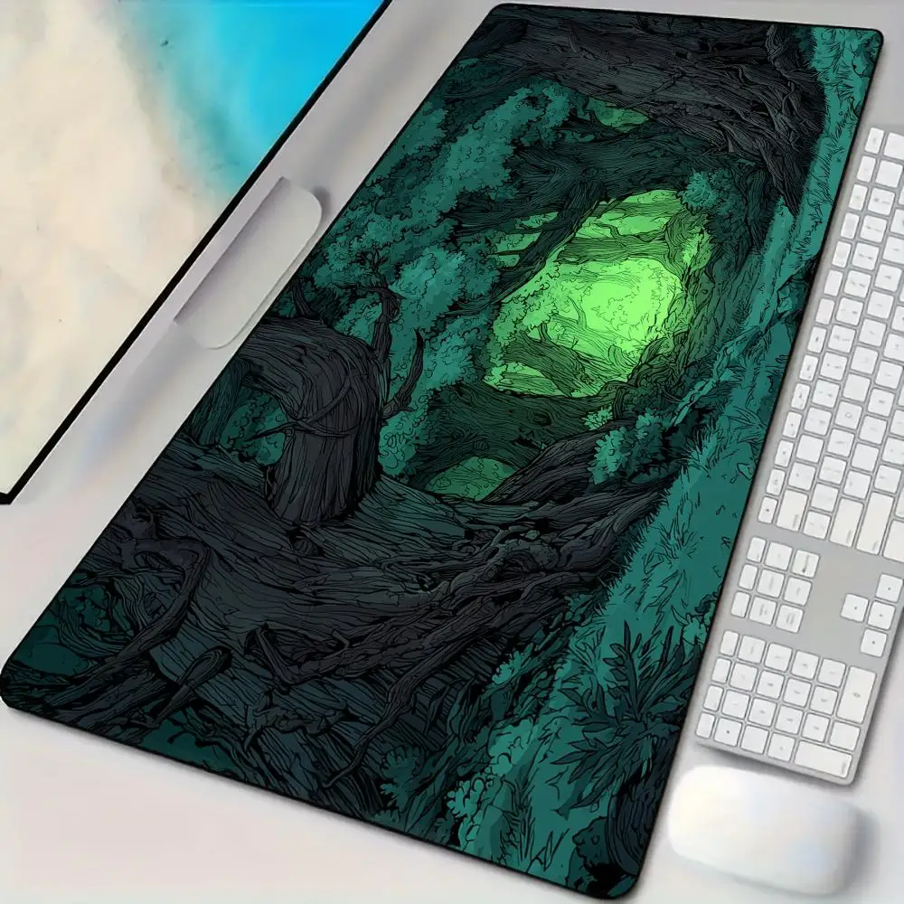 

Mysterious Forest theme Mouse Pad Desk Mat with Stitched Edge Rubber anti-slip Durable pc accessories Gaming mats maus pad rug