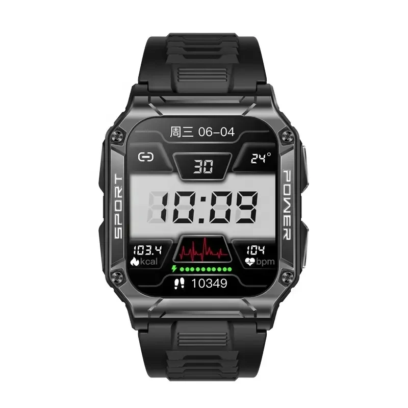 TJXL-NX6 Smart Watch 1.95 Inch Full Touch Screen Waterproof IP68 BT Calling Sports Smart Watch