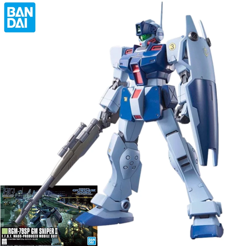 

Мобильный костюм Bandai, модель Gundam HGUC GM, снайперский робот, украшение, японское аниме коллекция, ручная игрушка, Рождественский подарок