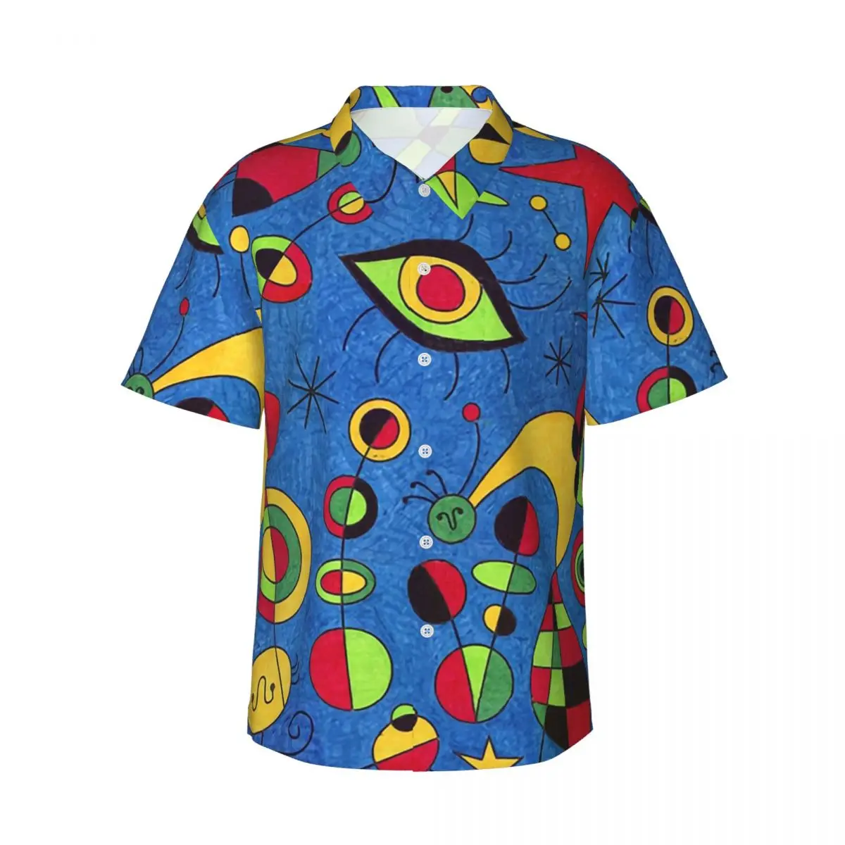 

Мужские рубашки Joan Miro, гавайская рубашка с коротким рукавом, повседневные рубашки на пуговицах для летнего пляжа