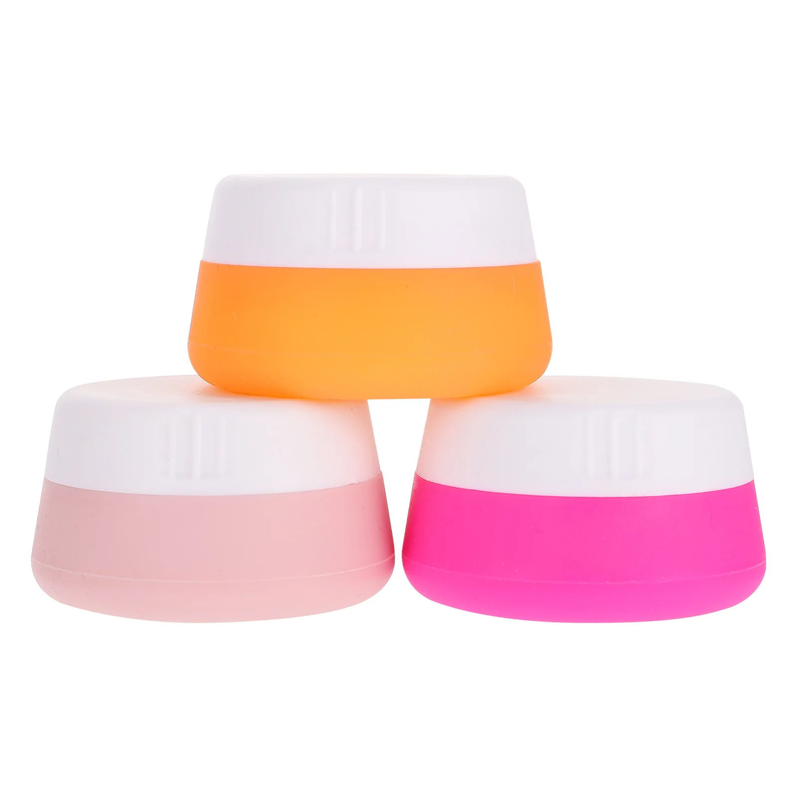 

3pcs Silicone Travel Jars Multi-Function Portable Lotion Containers Leak-Proof Household Sample Cases For Cream Cosmetics Travel