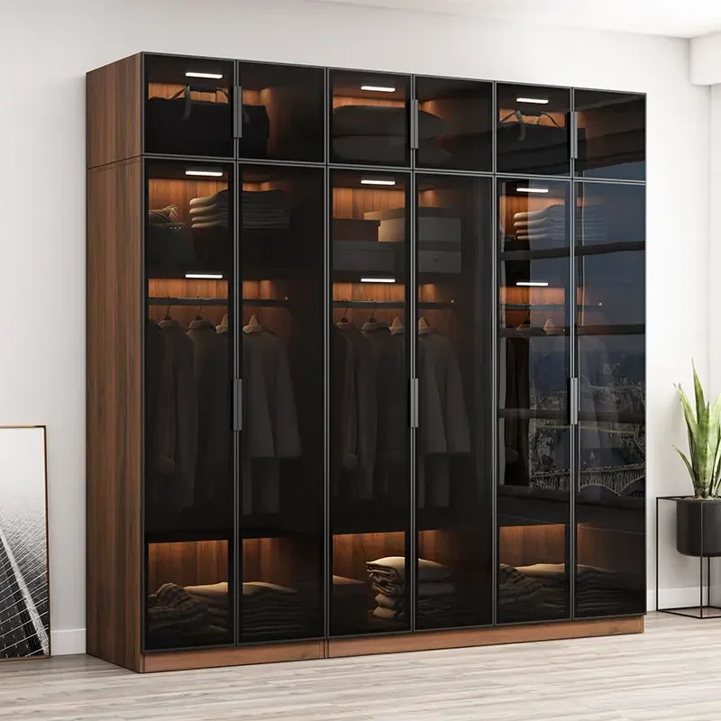 Nordic Wardrobe Armable Cheap Modern Minimalist Wardrobe Open Makeup Desk Wearable Exterior Wooden Armario Trendy Furniture
