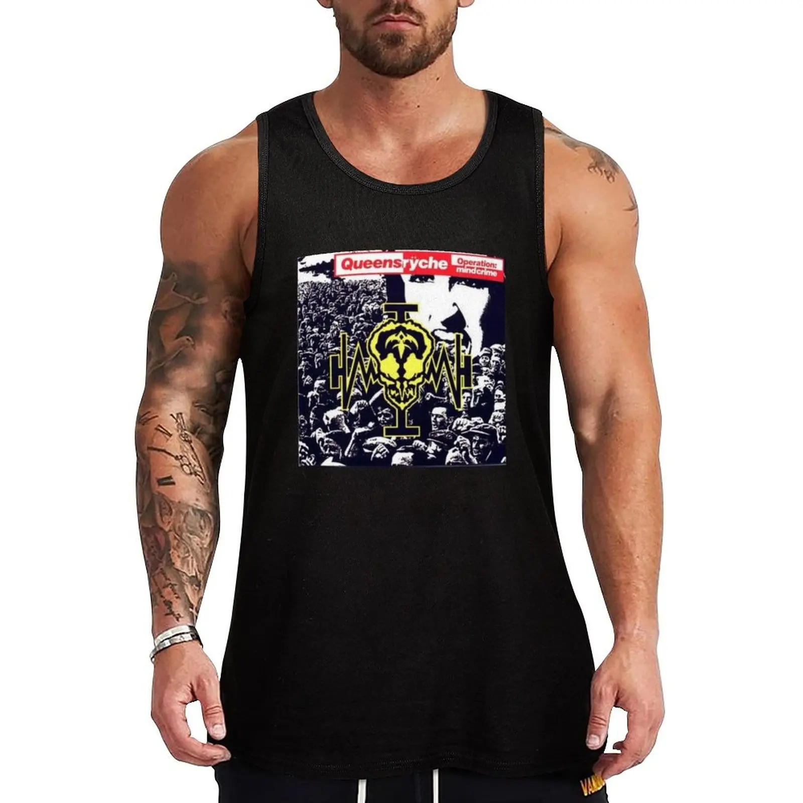 

Queensryche Operation Mindcrime Tank Top Men's sports t-shirt T-shirt men Gym t-shirt man Muscle fit