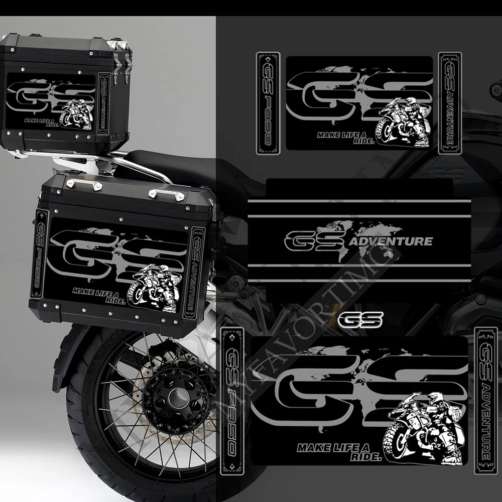 Motorcycle For BMW R1200GS R 1200 GS R1200 GSA Adventure Trunk Tail Top Side Aluminium Cases Panniers Luggage Protector Stickers