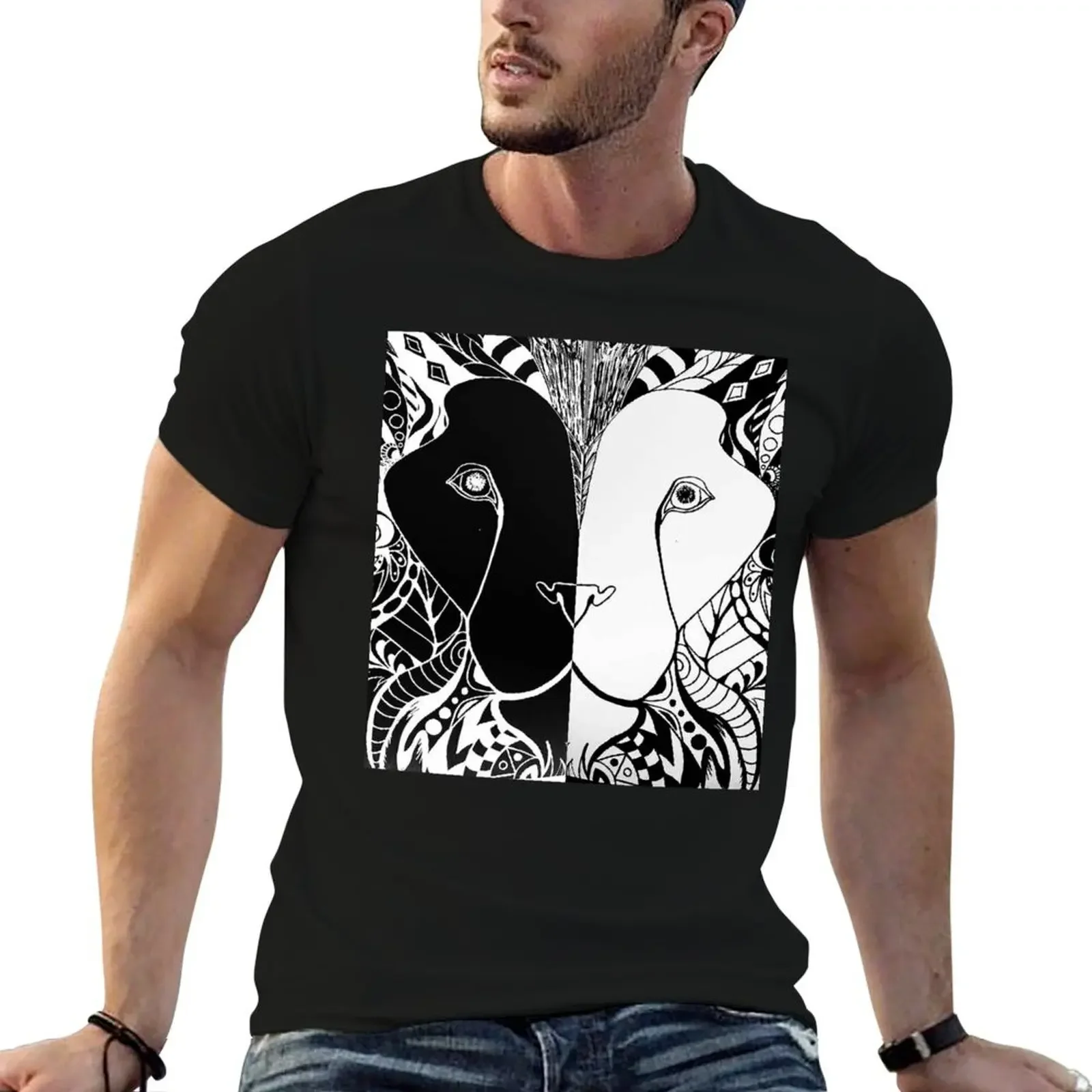 

Heart of a Lion T-Shirt graphics quick drying oversized cotton graphic tees men clothings