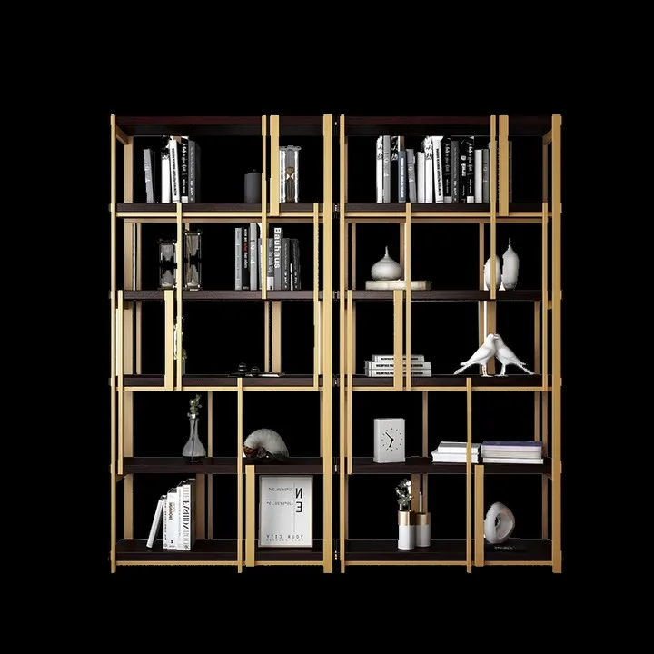 

Showcase Floor-to-ceiling metal multi-layer rack Shelf Shelf Bookshelf Wrought iron display rack Nordic stainless steel Bogu