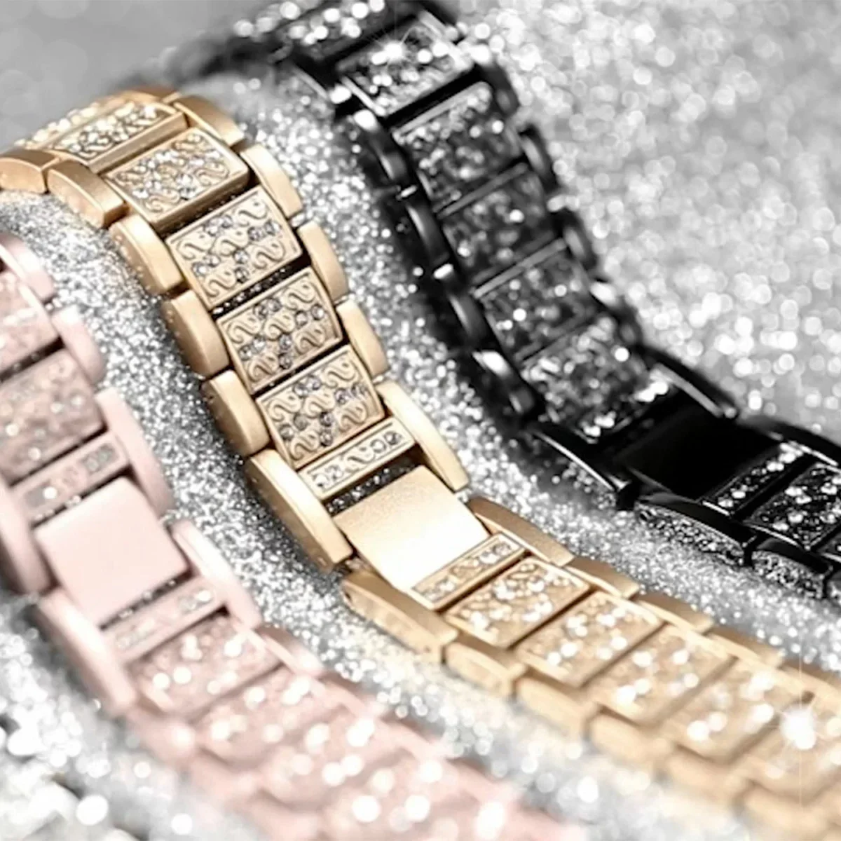 Bling Strap for Samsung Galaxy Watch 8 40 44mm Sparkling Diamond Stainless Steel Band for 8 Classic 46mm Bracelet Accessories