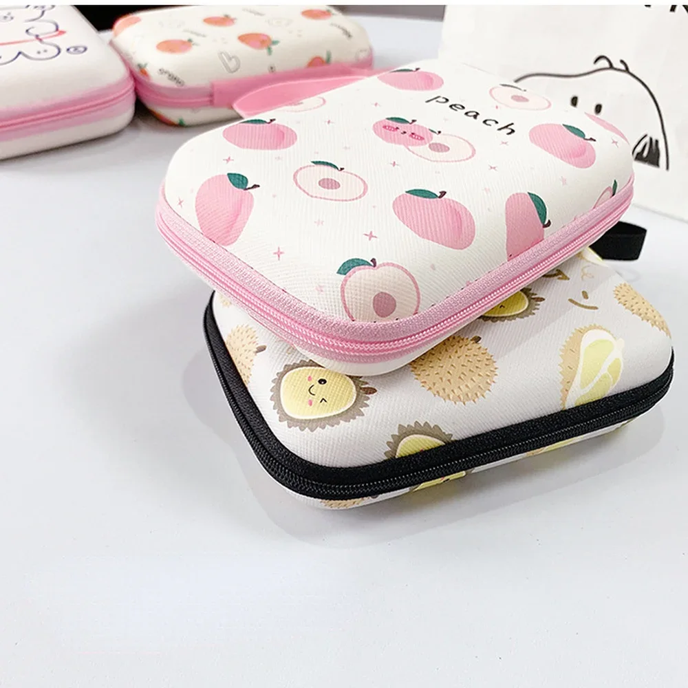 Cartoon Mini Storage bags cute For airpods Headphone Storage Case for iPhone USB Cable Earphone Earbud Accessories Storage Bag