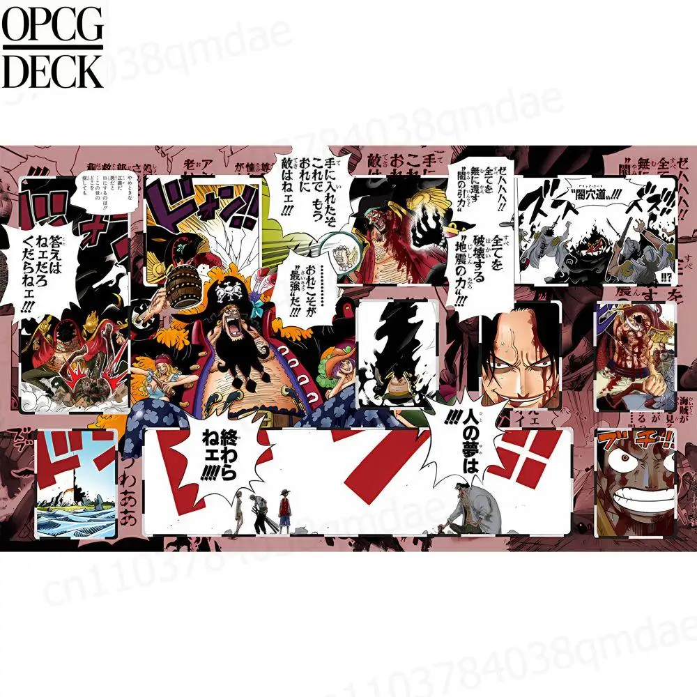 

One Piece Opcg Playmat Card Game Playmat Marshall D. Teach Whitebeard Anime Playmat High-Quality Card Game Mat 60*35Cm