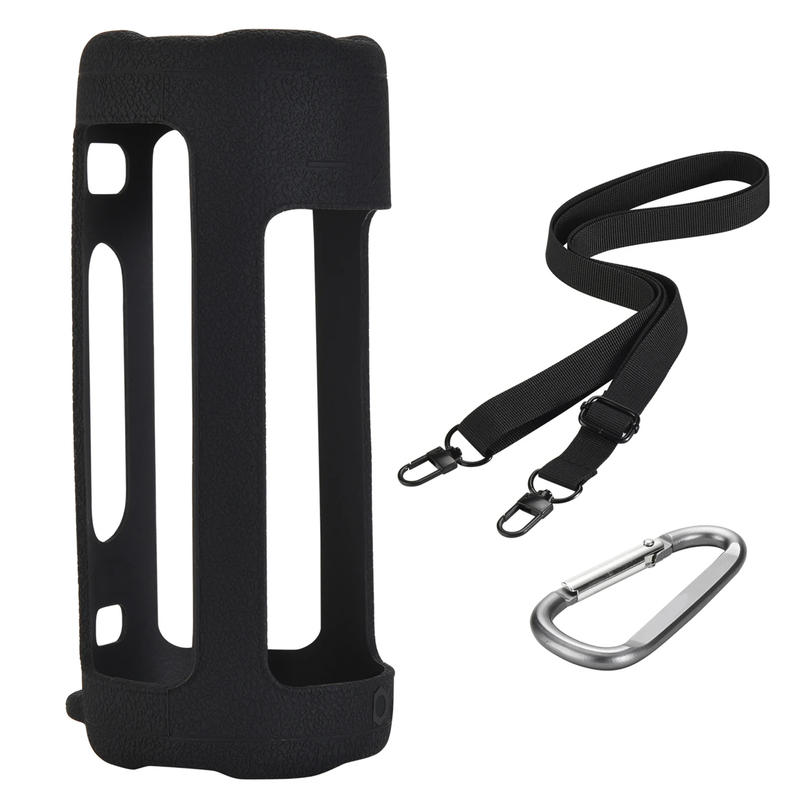 Anti-Slip Protective Cover with Carabiner & Adjustable Shoulder Strap Portable Speaker Case Compatible with JBL Wireless Speaker