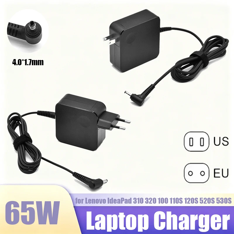 

Laptop Charger 20V 3.25A 65W 4.0×1.7mm AC Adapter For Lenovo IdeaPad 330s 320 100-15 B50-10 YOGA 710 510-14ISK Redmibook 14 13
