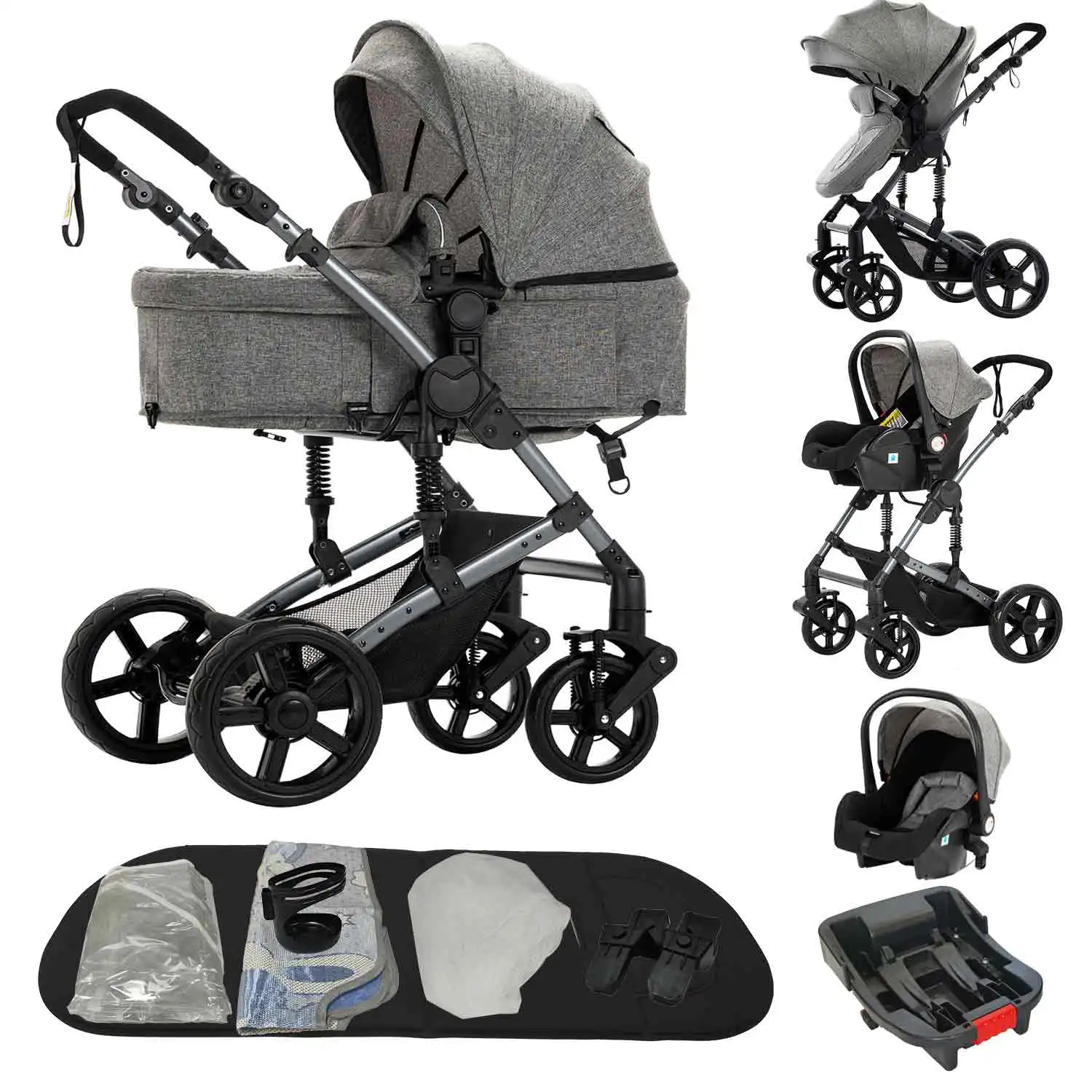 

3 In 1 Baby Cart Baby Stroller Baby Walker Baby Pushchair Baby Carriage Foldable Lightweight Multifunctional Newborn Mother-Kids