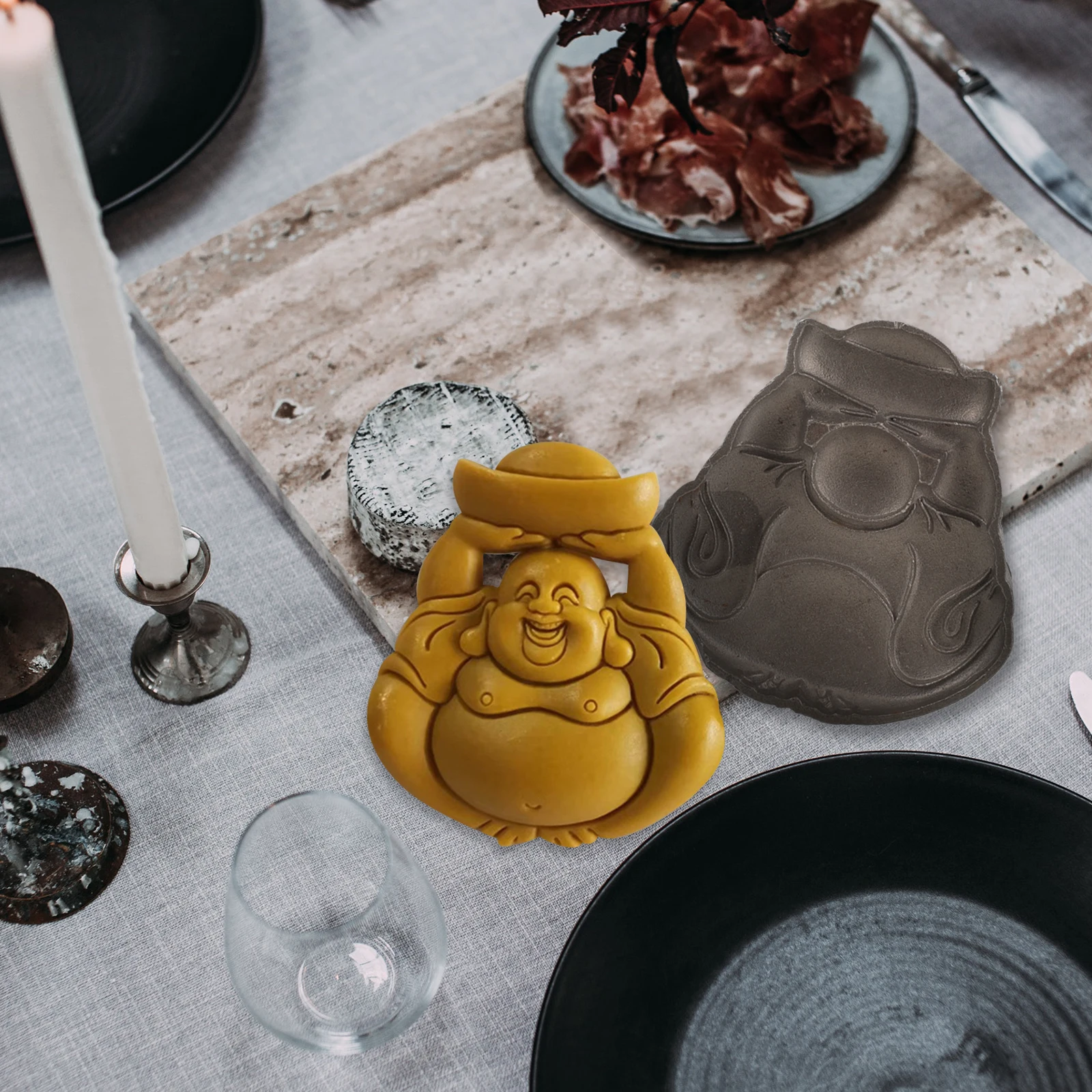 

Steel Mold Ultrasonic Engraving DIY Fragrant Tablet Buddha Pendant Sculpture Making Safe Durable Practical Long Use Easy Demould