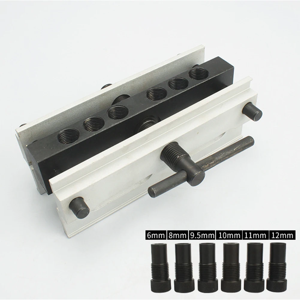 

Doweling Jig Kit with Self Centering Feature and Hardened Steel Bushings for Precise Hole Drilling in Woodworking