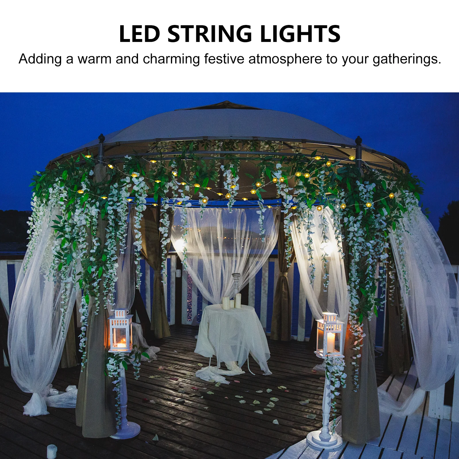 10 Small Daisy LED String Lights Cute Fairy String Light Party Bedroom Decorative Lamp Warm Atmosphere Fairy LED Lamp