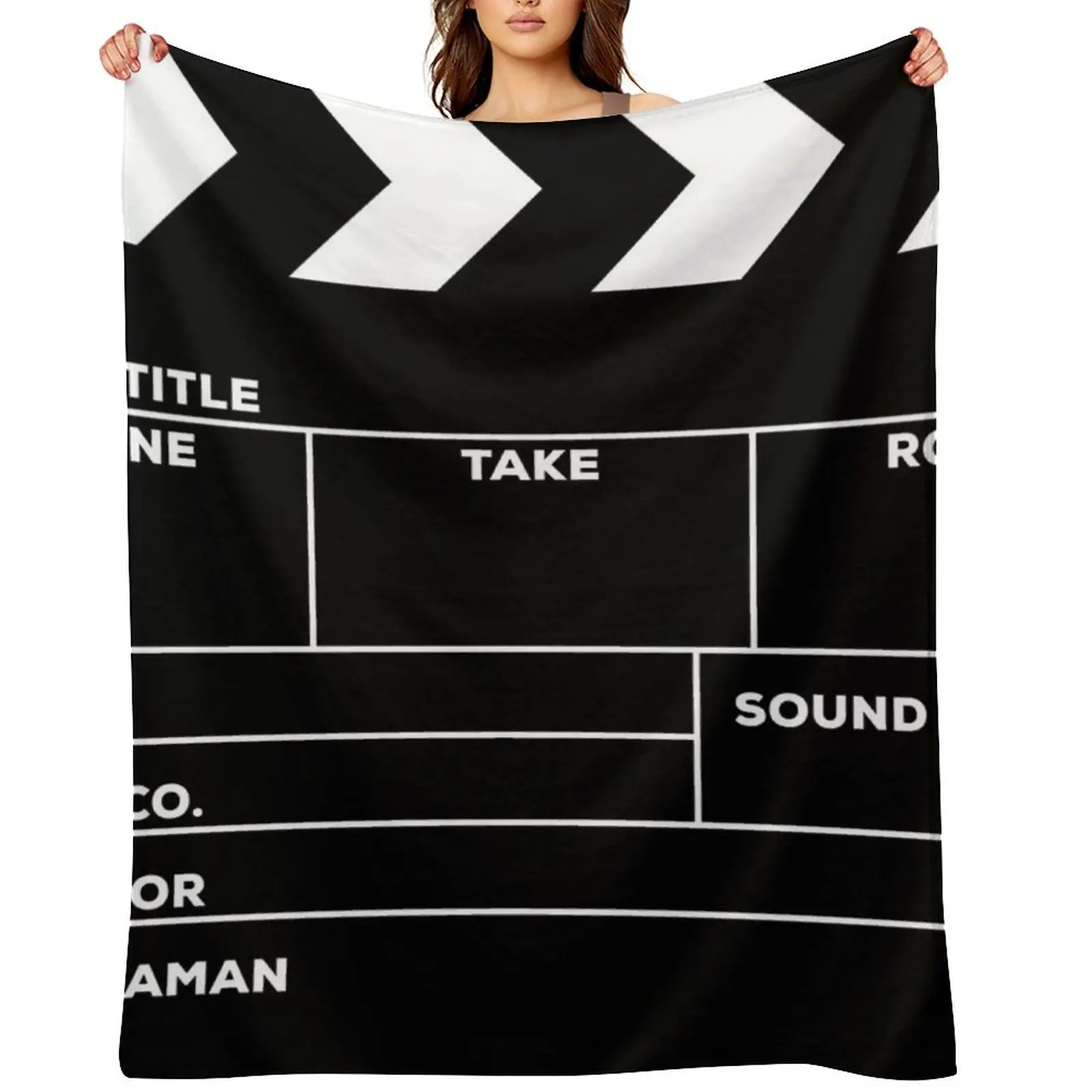 

Movies Director Filmmaker Movie Slate Film Slate Clapperboard Throw Blanket anime Luxury Designer Furry Moving Blankets
