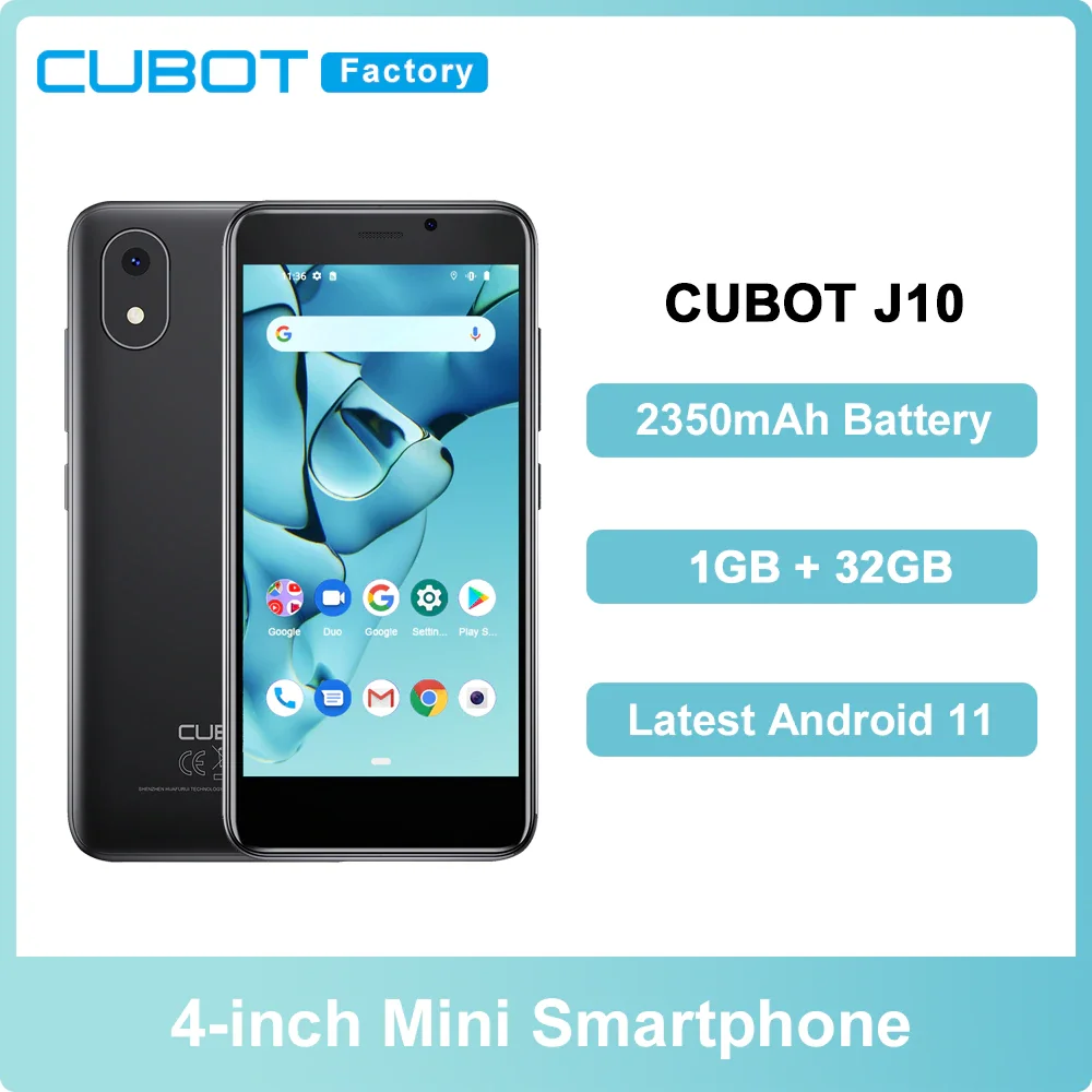 cubot-j10-смартфон-с-четырёхдюймовым-дисплеем-ОЗУ-32-ГБ-ПЗУ-32-ГБ-2350-мАч-android-11