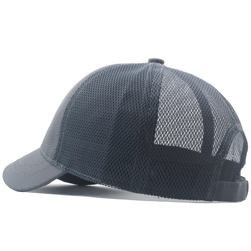 جديد قصير حافة التجفيف السريع قبعة بيسبول رقيقة تنفس الرجال قبعة الشمس شبكة كبيرة رئيس بطة اللسان قبعة قبعات الغولف الرجال 4m975