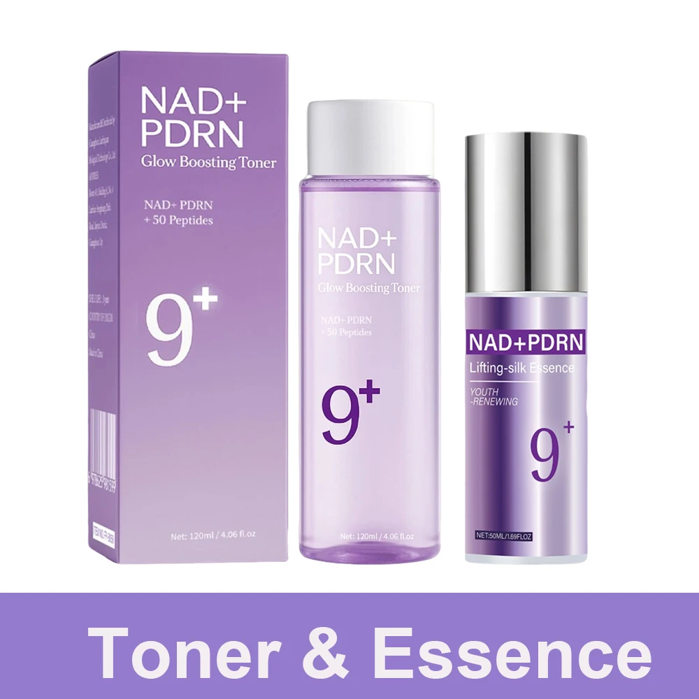 9+ NAD+ PDRN Lifting-sil Essence for Women Firming Fade Fine Lines NAD+ Serum Toner for Brightening Skin 50ML Skin Care Products