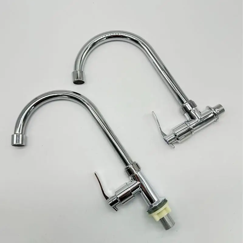 Sink Cold Taps Faucet Kitchen Bathroom Sink Single Lever Hole Tap Cold Water Handle Swivel Faucet Direct Drinking Tap