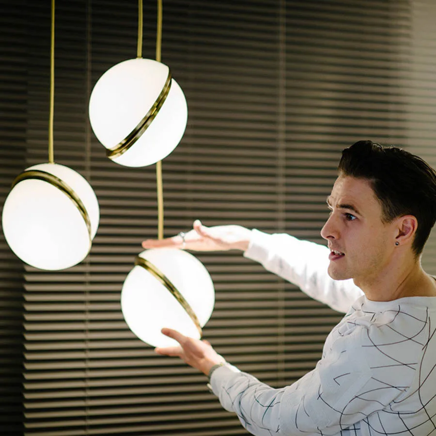 

1PC E27 Golden Globe Ball LED Pendant Light Kitchen Dining Room Bedroom Bedside Hanging Lamp Bar Restaurant Cafe Pendant Lamp
