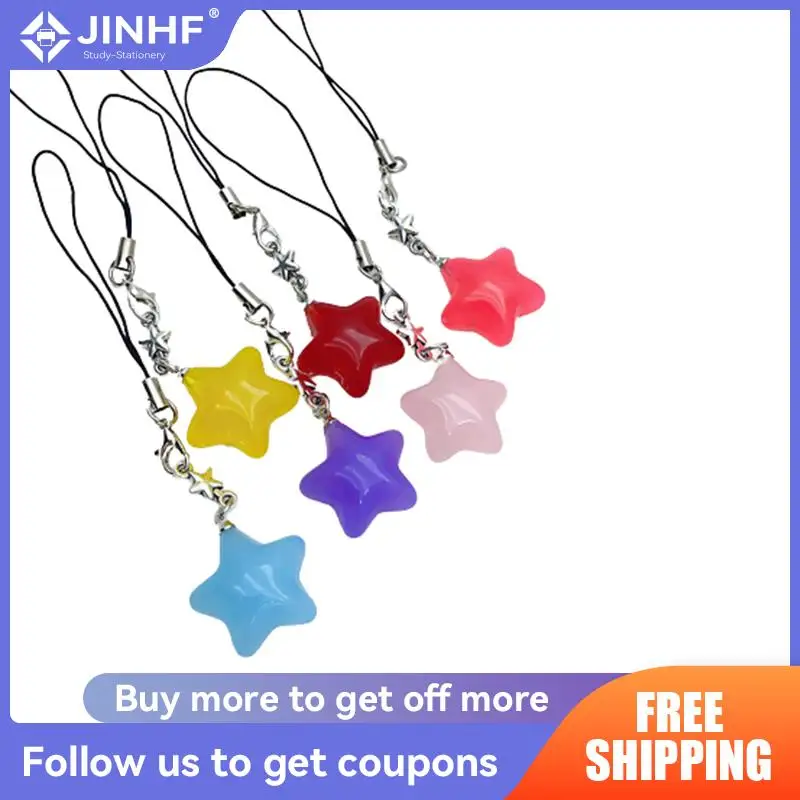 Star Pendant Phone Chain Charm Hanging Rope Lovely Phone Strap Bag Decoration Lanyards Keychain Accessory Gifts Phone Charms