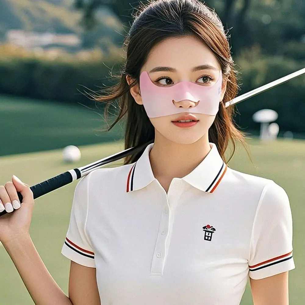 

Sunscreen Face Scarf Ice Silk Sunscreen Mask Nylon Thin Summer Face Cover Solid Color Sunscreen Veil Face Gini Mask Fishing