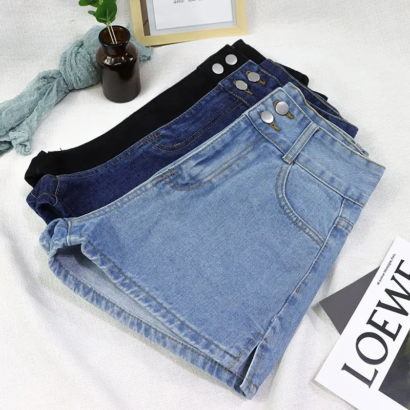 Women Blue Mini Denim Shorts Vintage 2000s Y2k Gyaru Micro Jeans Shorts High Waist Oversize Hot Cowboy Pants Shorts Summer 2026