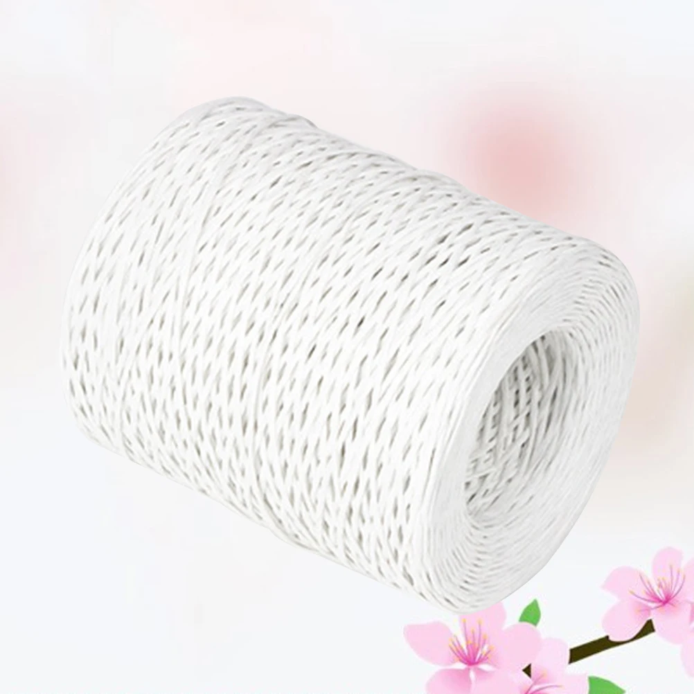 

1 Roll 210M Flower Bouquet Rope White Rustic Vine Wire for Stem Wrapping and Craft Decoration Binding Material