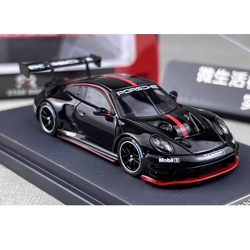 SR 1/64 Porsche 911 GT3 R Legering Auto's Speelgoed Motorvoertuig Diecast Metaal Model Cadeau voor kinderen