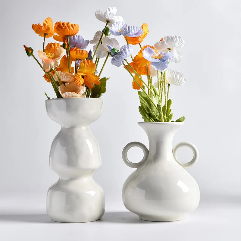 

DSA Modern Vase Ceramic High Value Light Luxury Dried Flower Arrangement Water-raised Bouquet Home Ornament