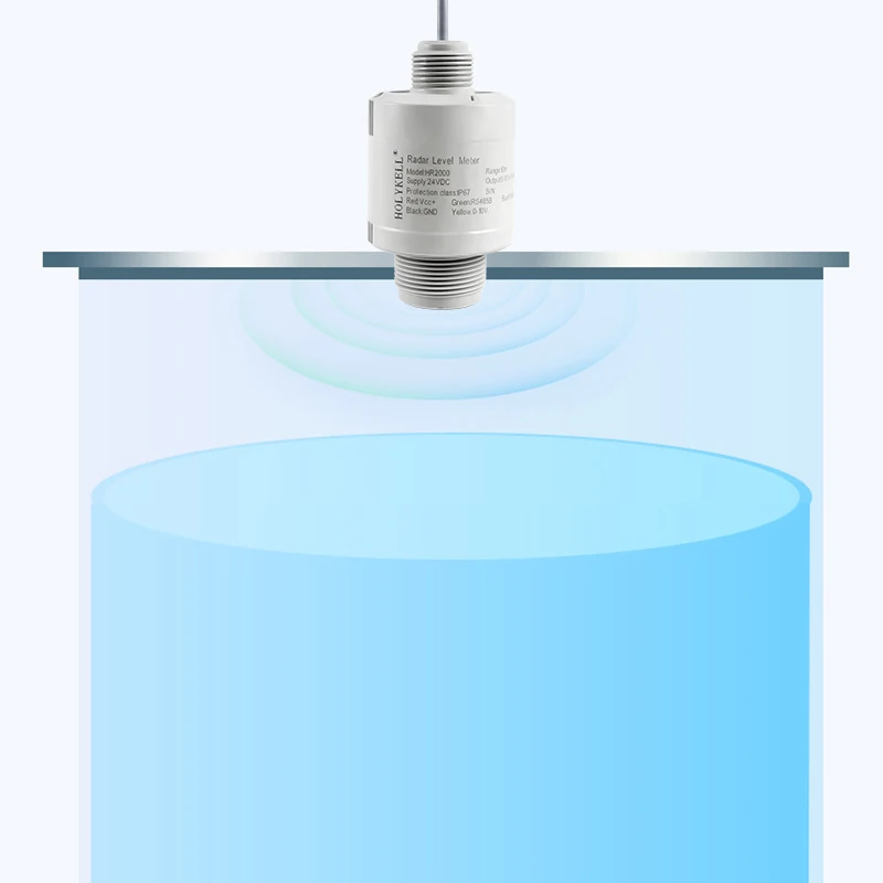 Holykell Non Contact 80g RS485 Modbus Radar Level Transmitter For Chemical Water Sewage Liquid Tank