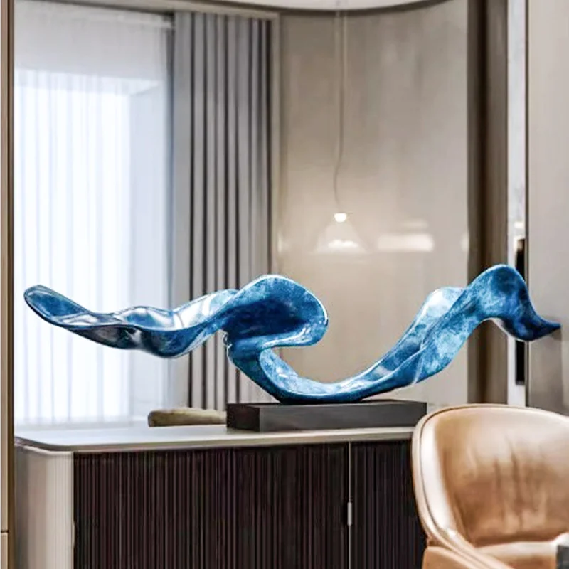 Grand Scale Abstract Resin Crafts Sculpture Striking Visual Art Installation for Office Living Room Furniture Home Decor Gifts