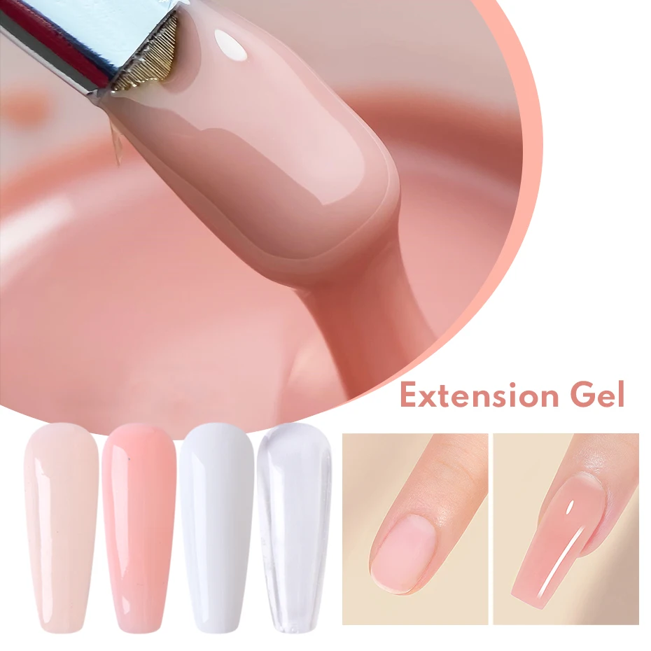 Acrylic Extension Nail Gel Quick Building Polish Nude Pink Clear French Finger Prolong Semi Permanent Construction Manicure Tool