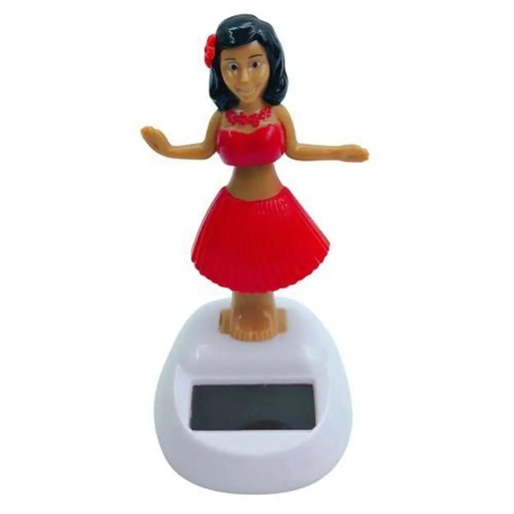 Funny Decoration Car Ornament Solar Power  Dancing  Shaking Head Hawaii Swinging Girl