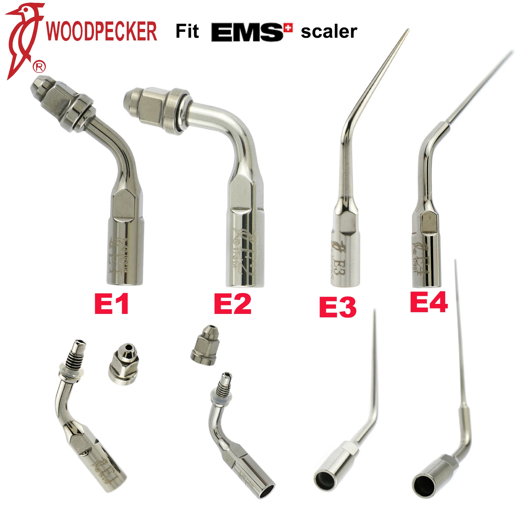 Woodpecker DTE Dental Ultrasonic Scaler Tips Scaling Tips Dental Periodontics Endodontics Tip Fit EMS SATELEC ACTEON NSK