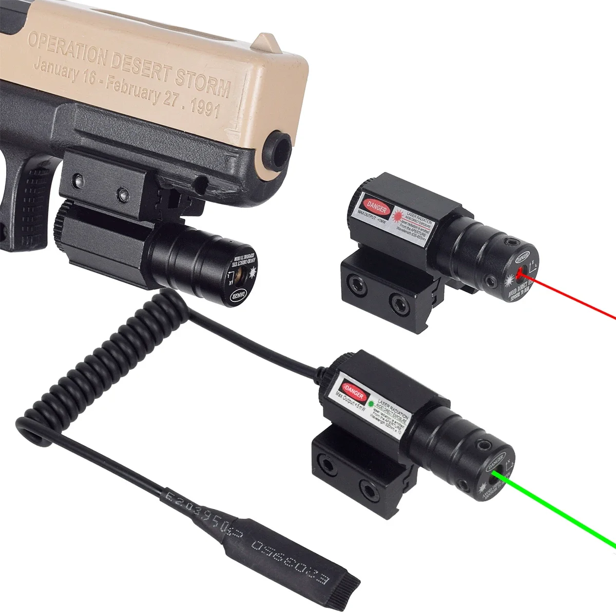 

Tactical Red Green Dot Laser Sight Scope 11mm 20mm Adjustable Picatinny Rail Mount Rifle Pistol Airsoft Laser With Batteries