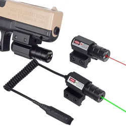 Tactical Red and Green Dot Laser Sight Scope, ajustável Picatinny Rail Mount, Rifle, Pistola, Airsoft Laser com baterias, 11mm, 20mm